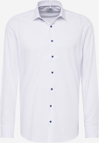OLYMP Regular fit Риза 'Level 5' в бяло: отпред