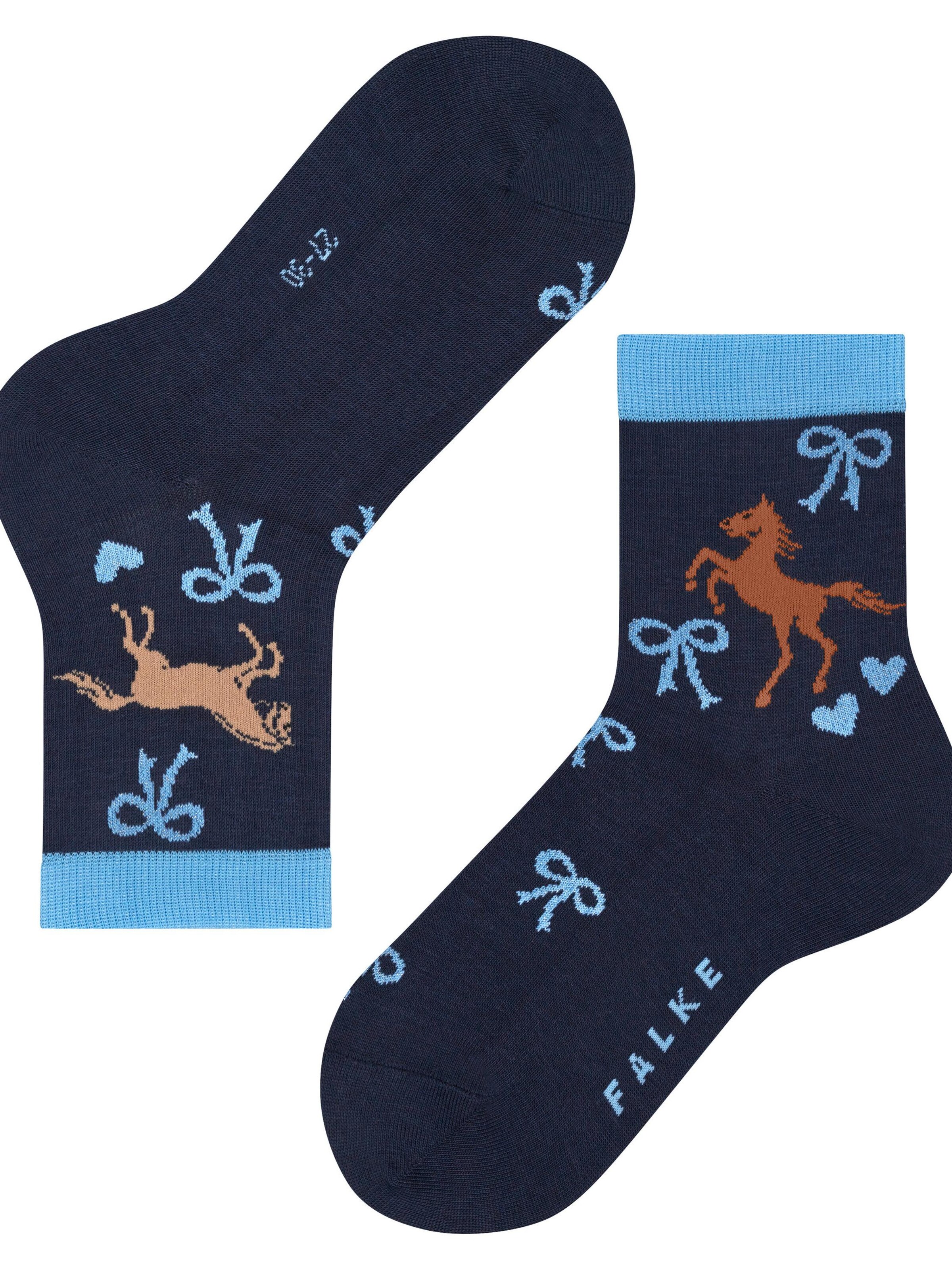 FALKE Socks 'Western Horses' in Blue