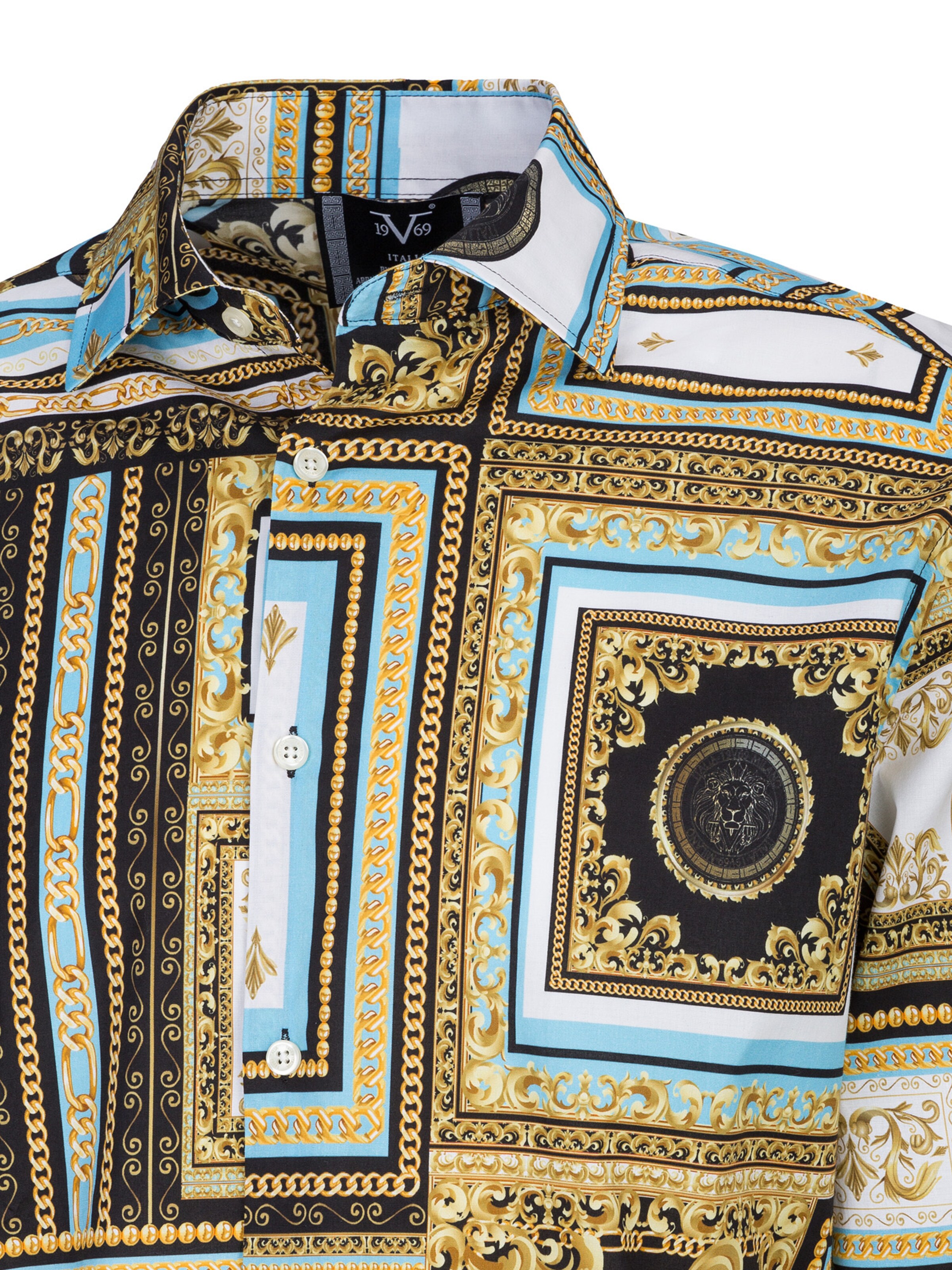 Regular fit Cămașă 'Ricky Baroque' de la 19V69 ITALIA pe galben