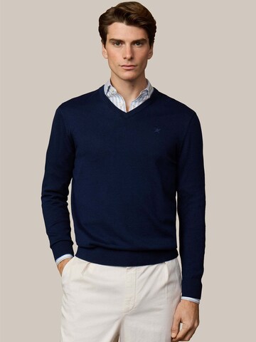Hackett London Trui 'ESS' in Blauw: voorkant