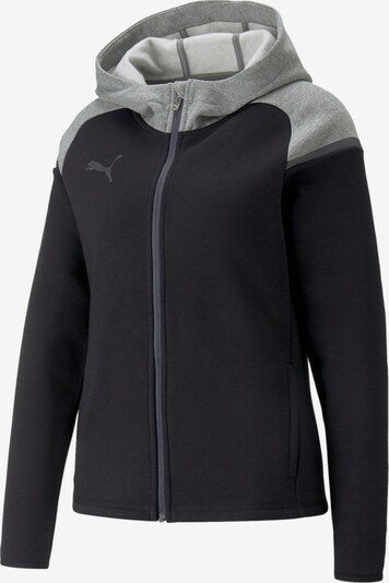 PUMA Athletic Zip-Up Hoodie in mottled grey / Black, Item view