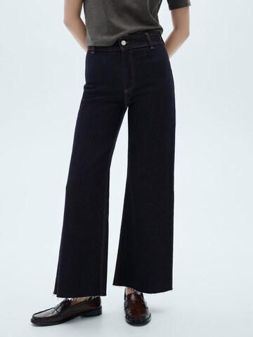 Wide leg Jeans 'CATHERIN' de la MANGO pe albastru: față