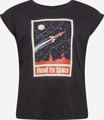 Merchcode - Camiseta 'Road To Space' en negro: frente