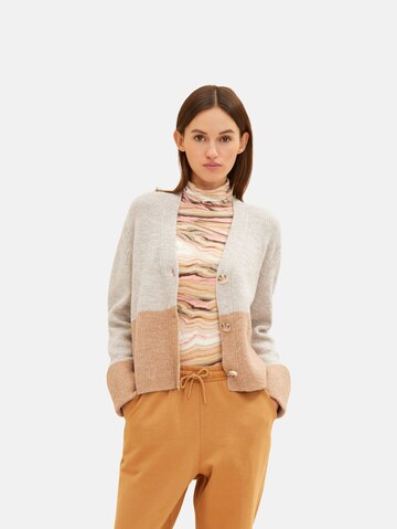 TOM TAILOR DENIM Knit Cardigan in Beige