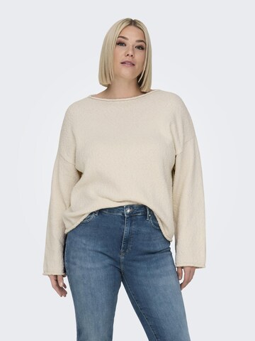 Pull-over ONLY Carmakoma en beige : devant