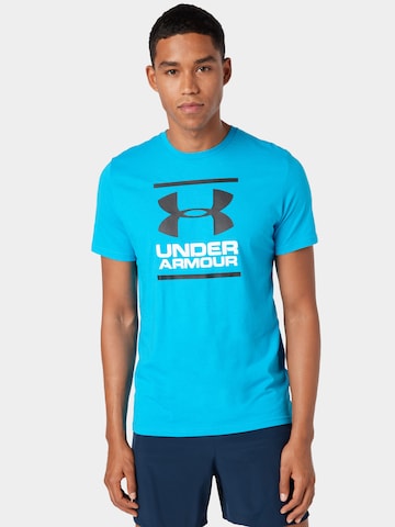 UNDER ARMOUR Funkční tričko 'Foundation' – modrá: přední strana
