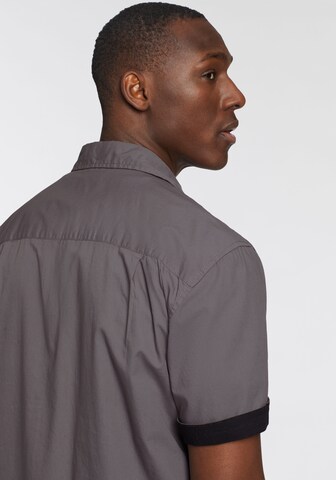 Man's World Comfort Fit Hemd in Grau