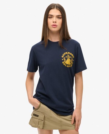 T-shirt oversize Superdry en bleu : devant