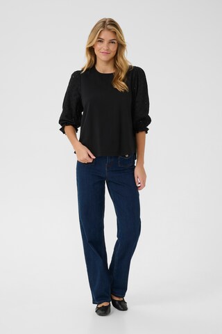 Cream Schlupfbluse in Schwarz