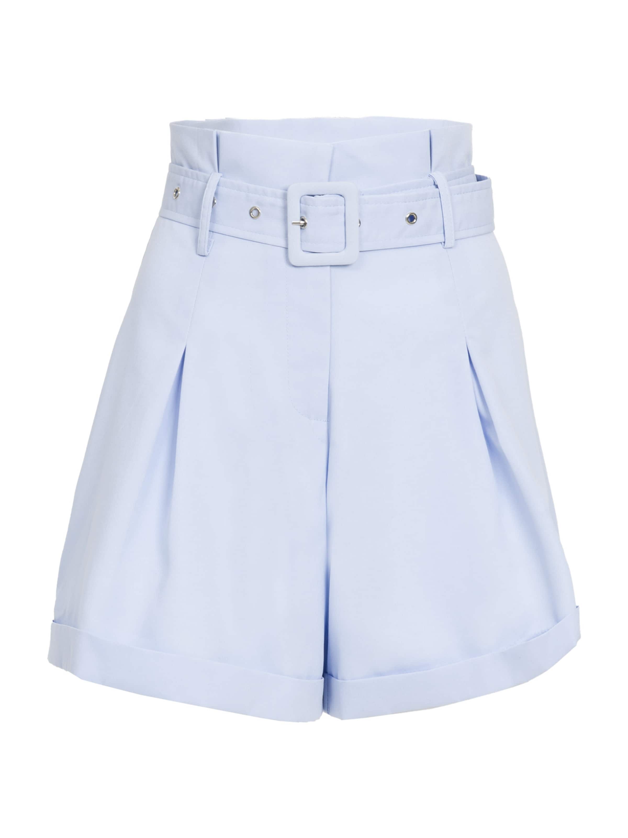 Pantaloni con pieghe di Influencer in blu: frontale