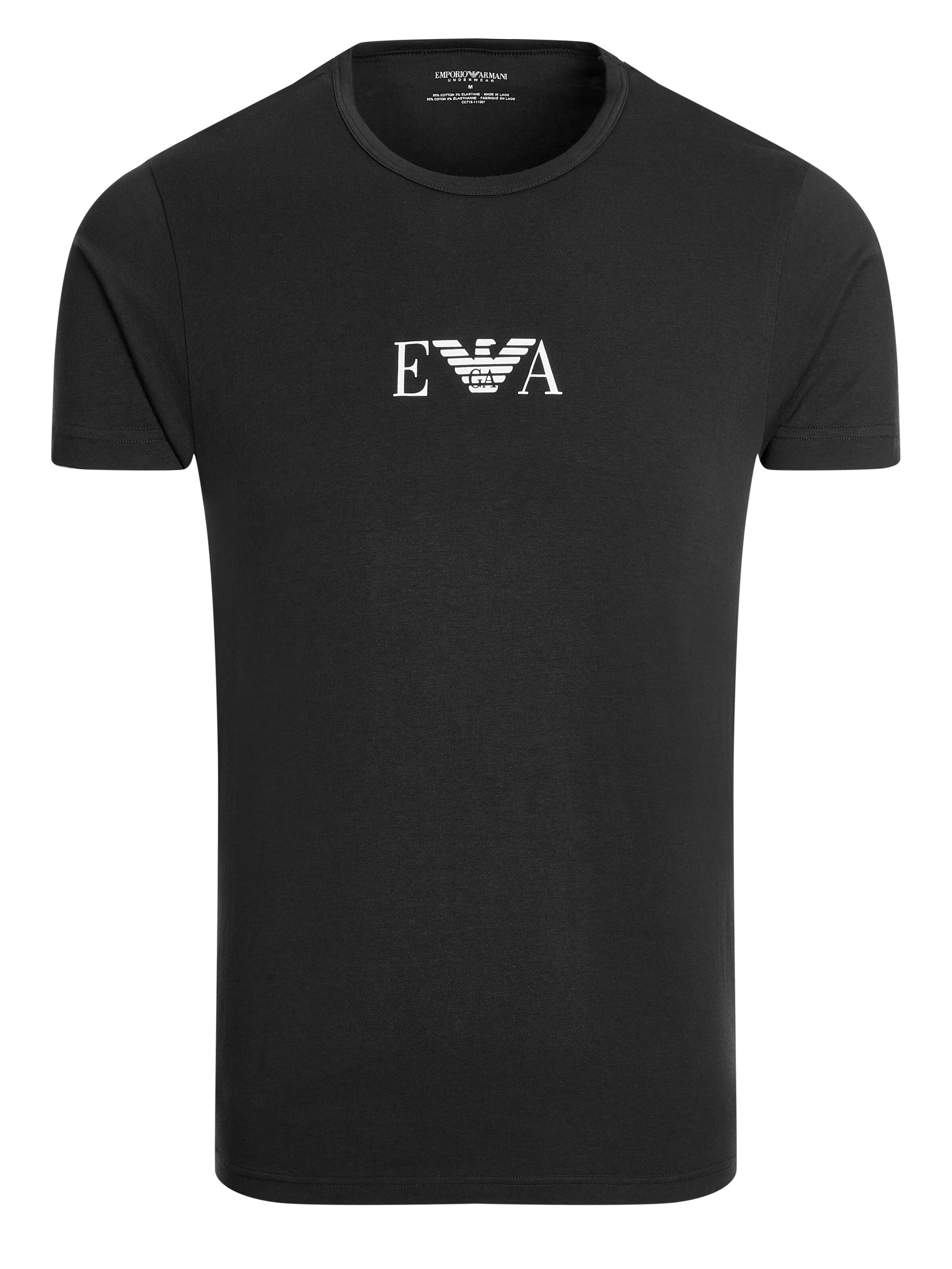 ARMANI Sweatshirt 'Emporio Armani T-Shirt 2er Pack schwarz' i svart: framsida