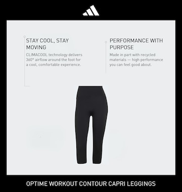 ADIDAS PERFORMANCE Skinny Workout Pants 'Optime' in Black