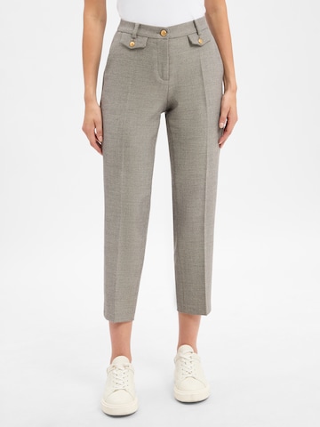 Cambio Regular Pleat-front trousers ' Krystal ' in Grey: front