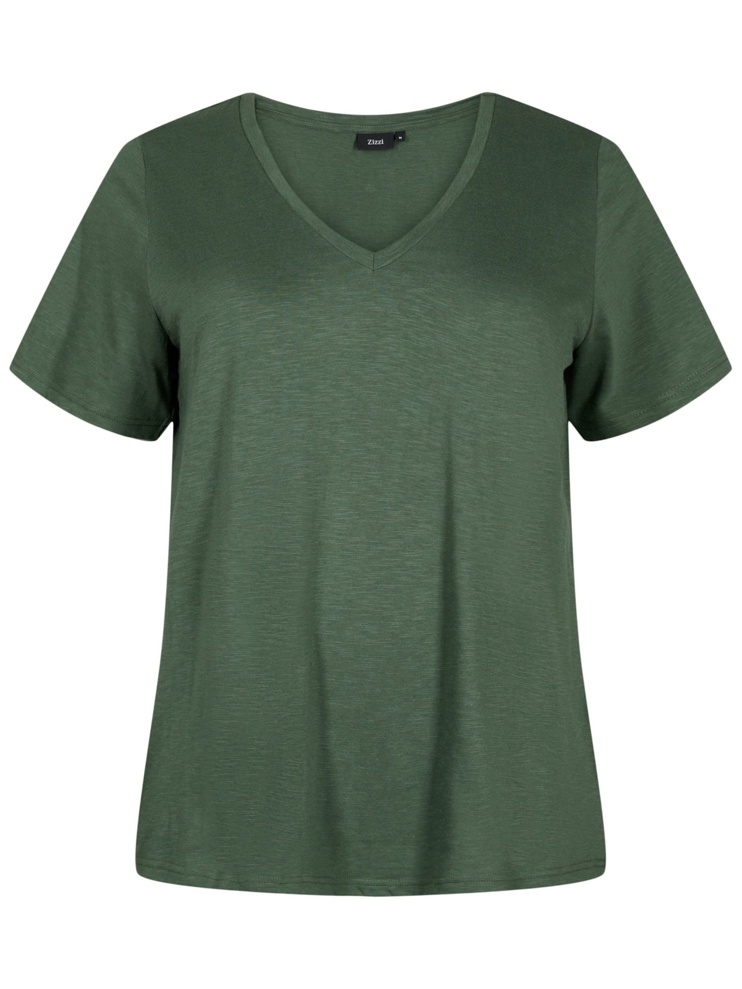 Zizzi Shirt 'Brea' in Green: front