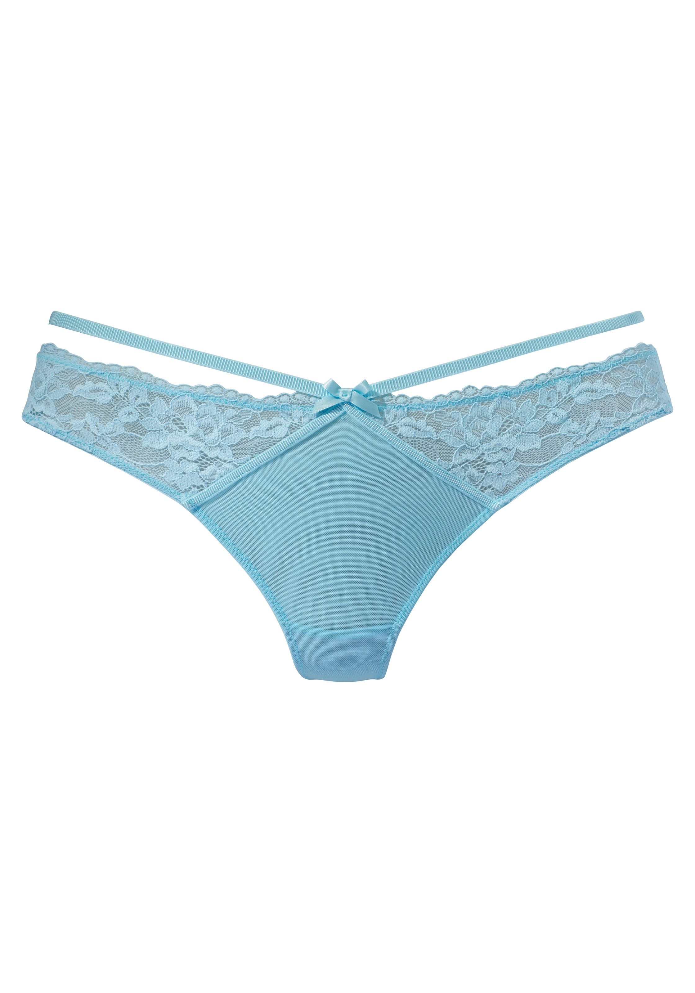 LASCANA Tanga – modrá: přední strana