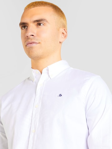 SCOTCH & SODA Regular fit Button Up Shirt 'Essentials' in White