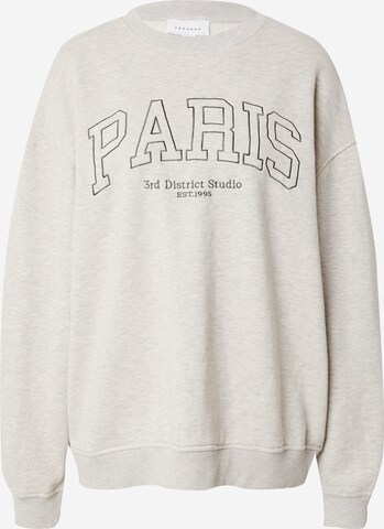 TOPSHOP Sweatshirt 'Paris' in Beige: front