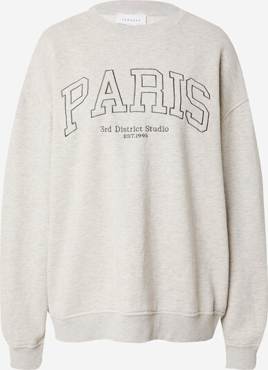 TOPSHOP Sweatshirt 'Paris' in ecru / grau / schwarz, Produktansicht
