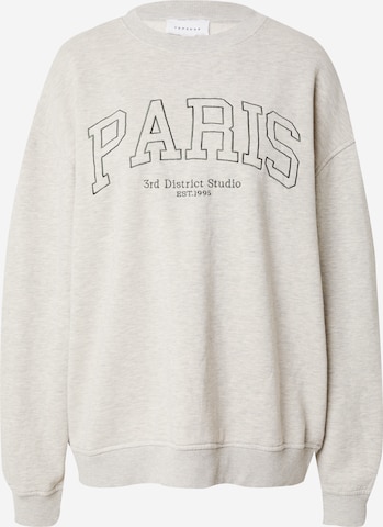 TOPSHOP Sweatshirt 'Paris' in Beige: front