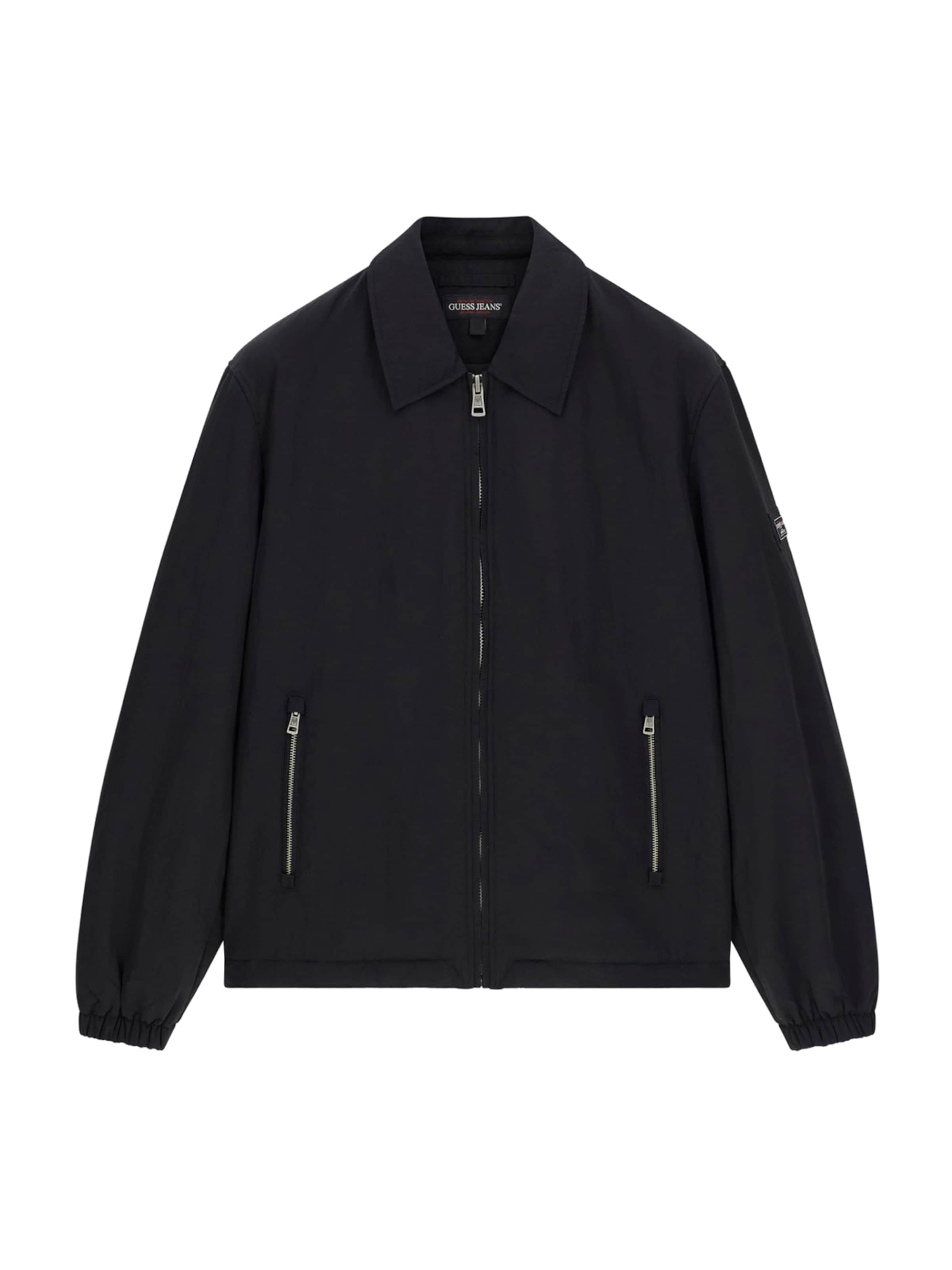 Geacă de primăvară-toamnă de la GUESS JEANS pe negru: față