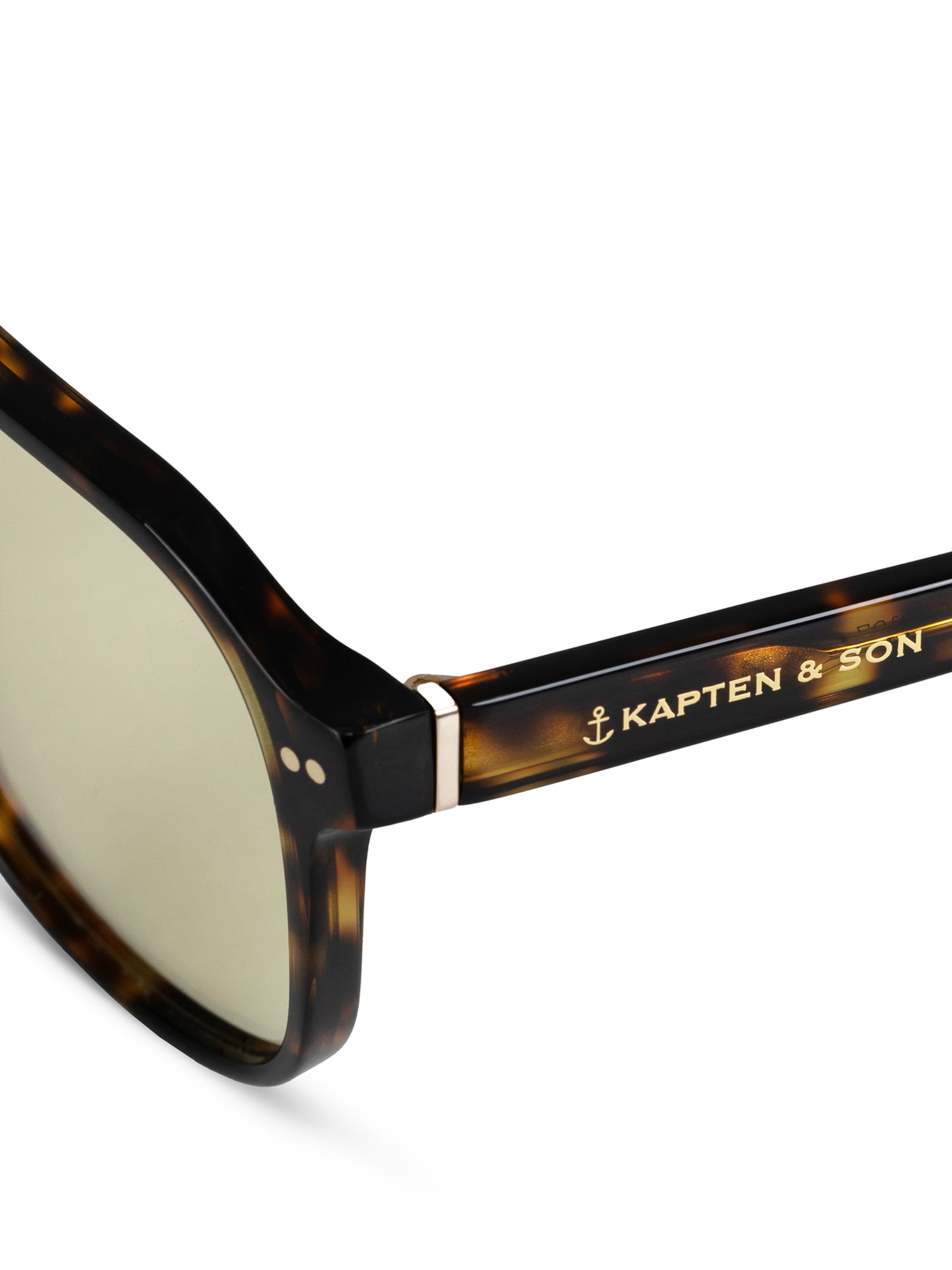 Kapten & Son Sluneční brýle 'Zurich Oversize Dark Tortoise Green' – hnědá