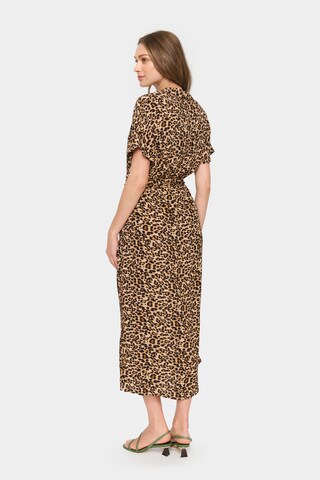 SAINT TROPEZ Shirt dress 'Blanca' in Brown