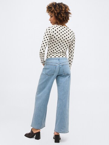 Wide leg Jeans de la Abercrombie & Fitch pe albastru