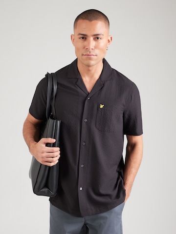 Lyle & Scott Regular fit Skjorta i svart: framsida