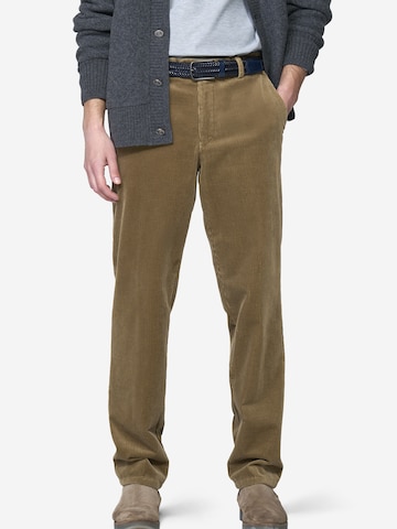 Regular Pantalon chino 'Roma 2-8621' MEYER en marron : devant