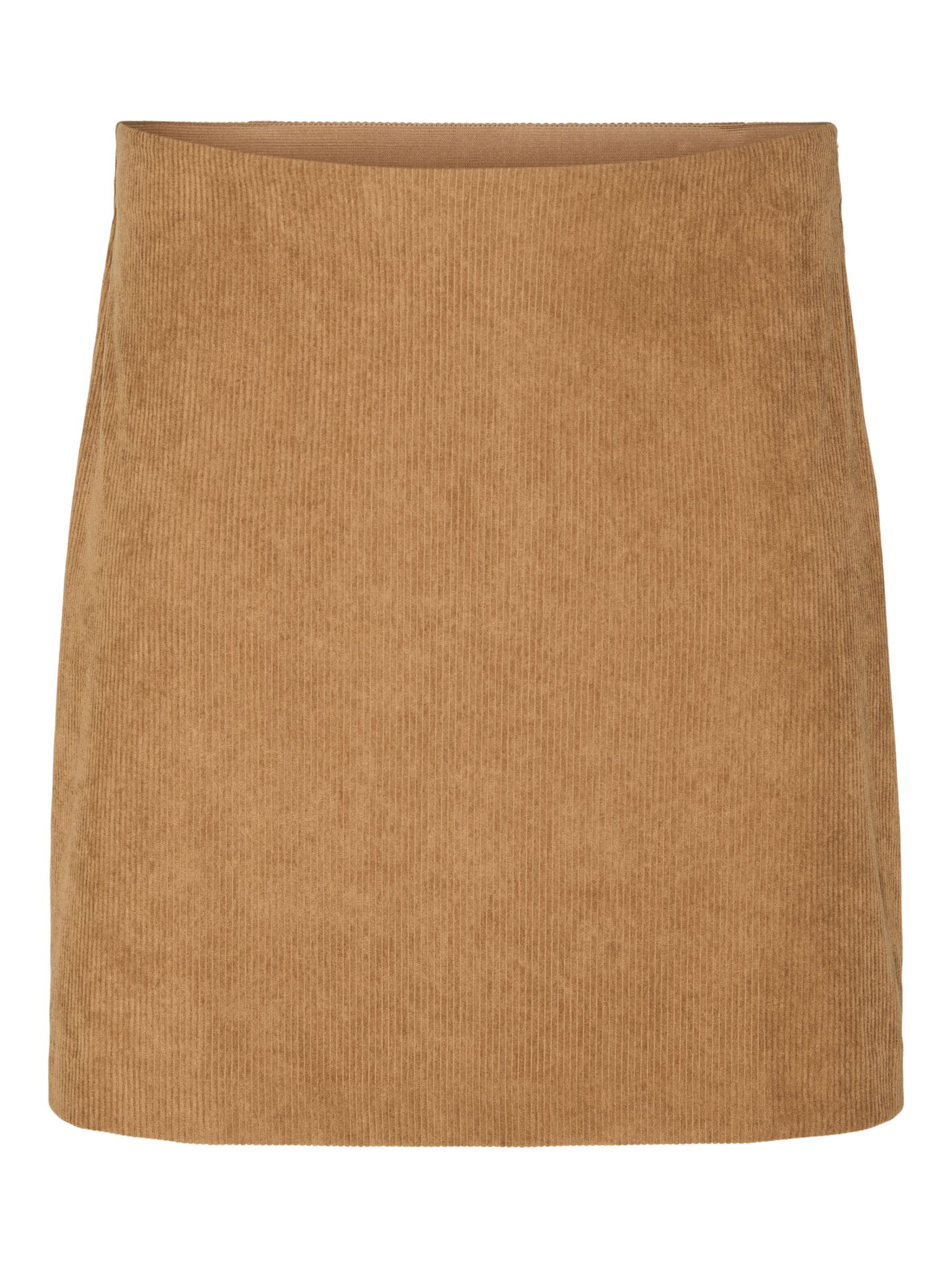 Vero Moda Curve Rok 'CAIYA' in Bruin: voorkant