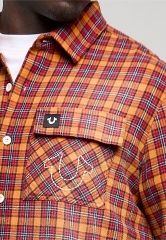 True Religion Regular fit Button Up Shirt in Brown