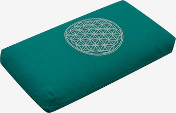 YOGISTAR.COM Kissen in Grün: Vorderseite