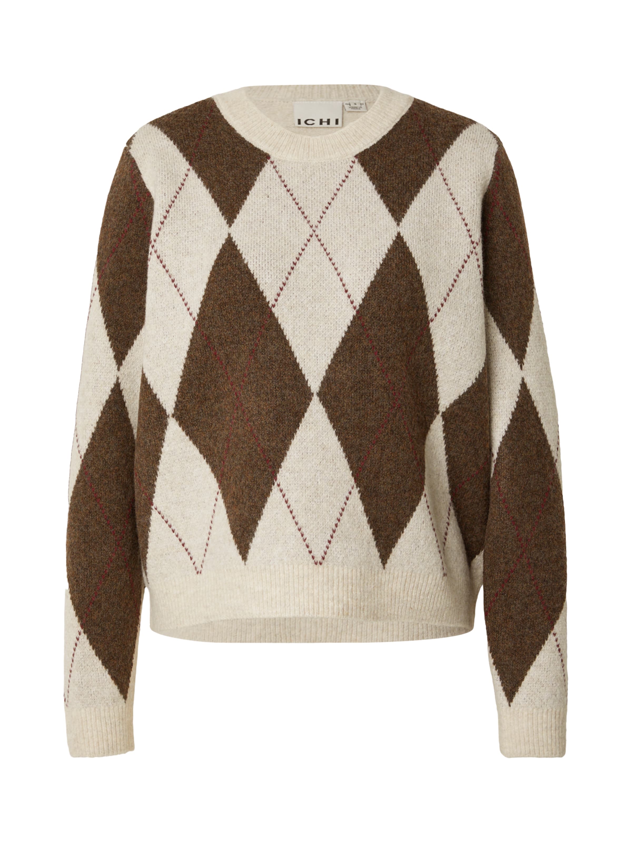 ICHI Sweater in Beige: front