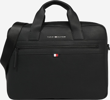 Borsa portadocumenti 'Essential' di TOMMY HILFIGER in nero: frontale