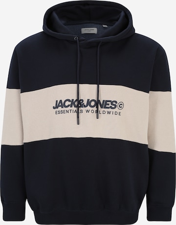 Sweat-shirt 'JJELEGACY' Jack & Jones Plus en bleu : devant