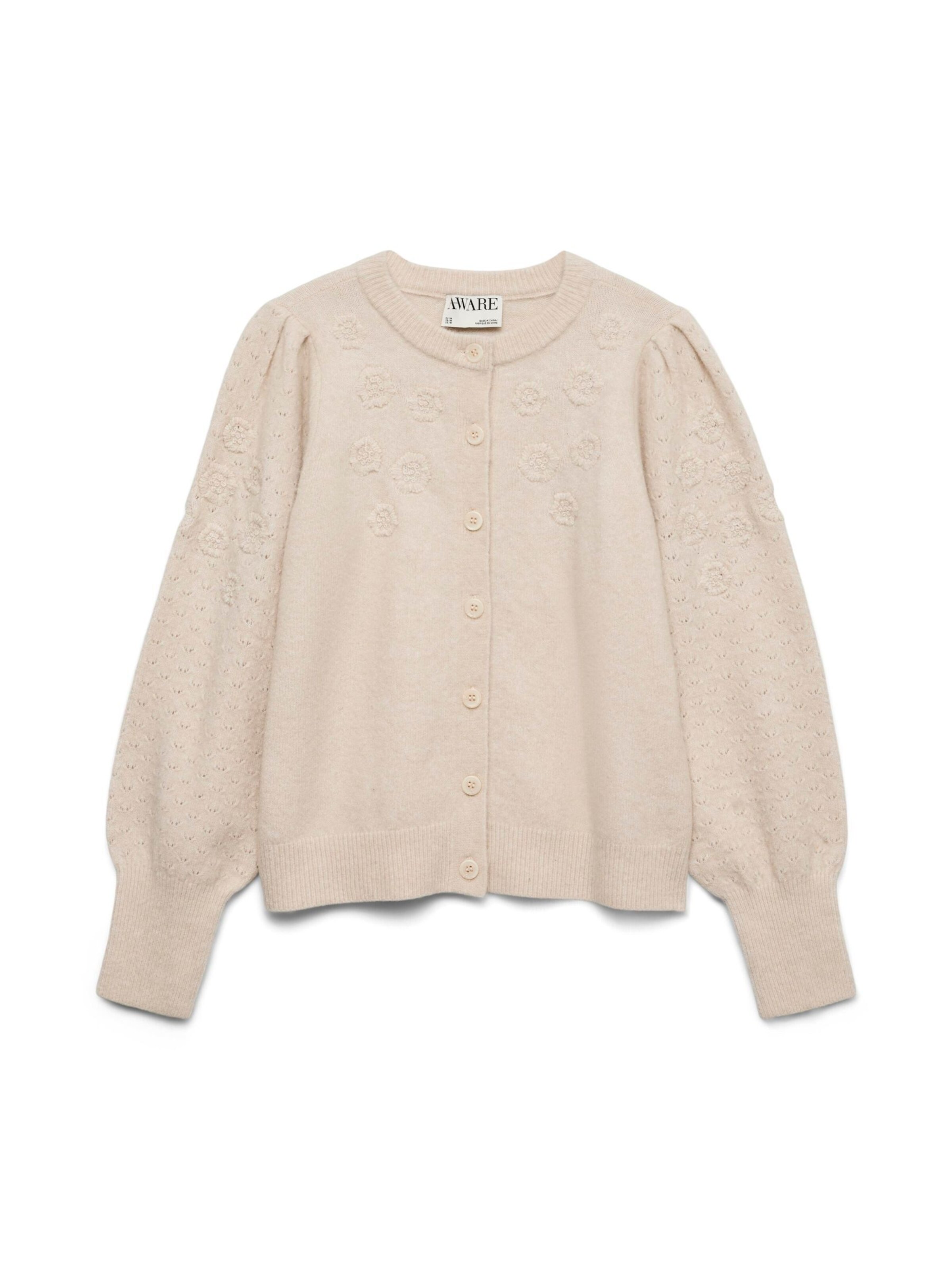 VERO MODA Gebreid vest 'Awlila' in XS in de kleur Ecru, Productweergave