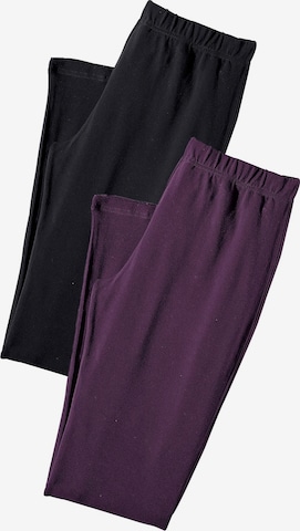 VIVANCE Skinny Pyžamové kalhoty – fialová: přední strana
