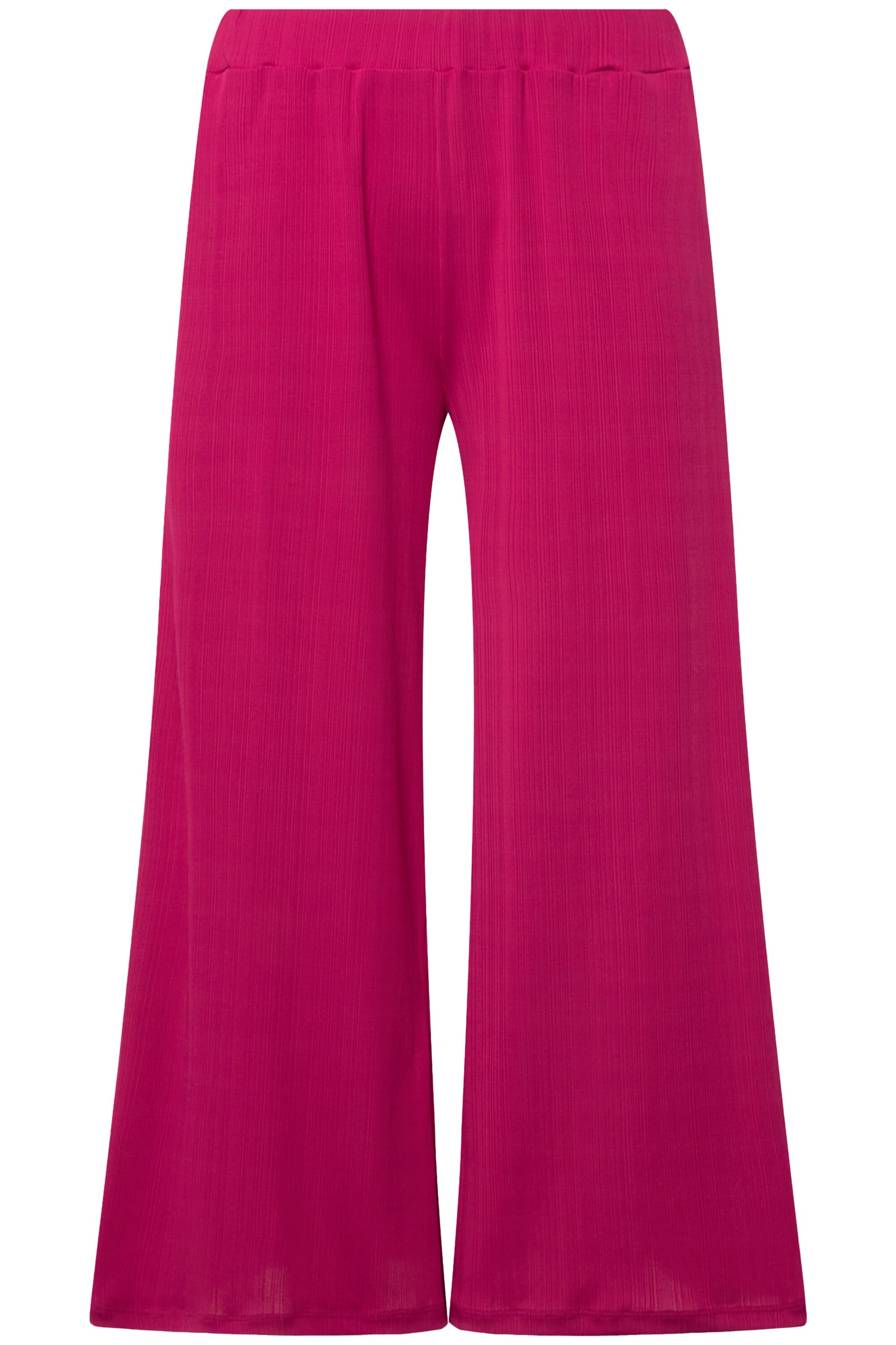 Ulla Popken Wide leg Broek in Roze: voorkant