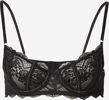 NLY by Nelly Balconette Bra 'Brilliant' in Black: front