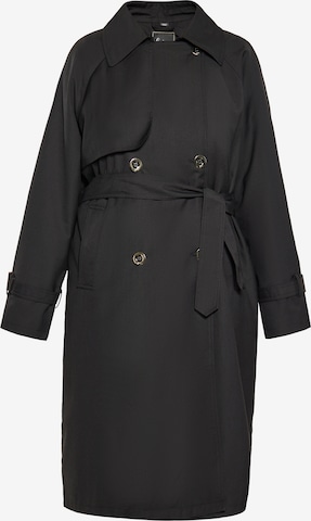 faina Between-seasons coat in Black: front