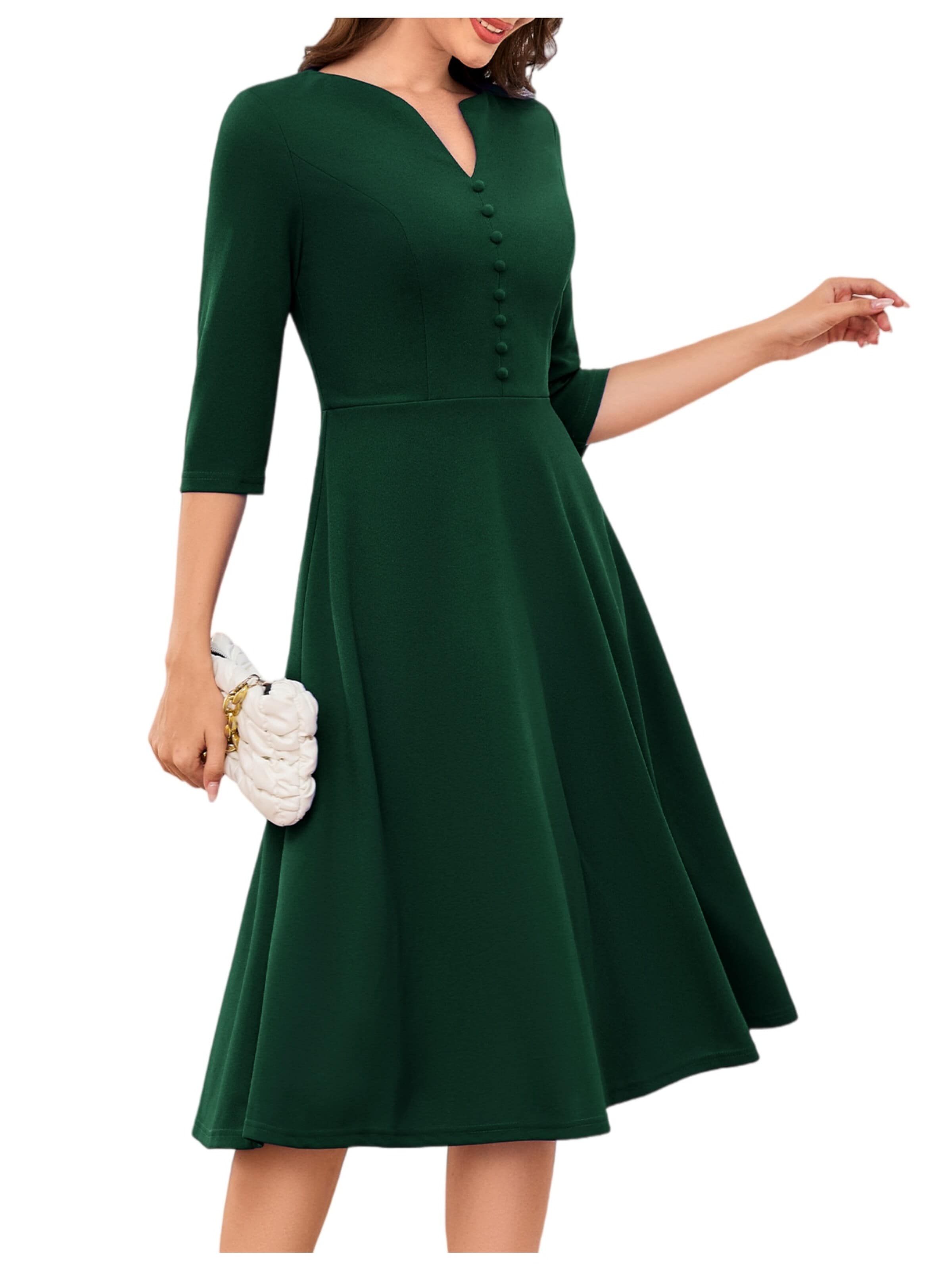 Zapaka Cocktail Dress in Green