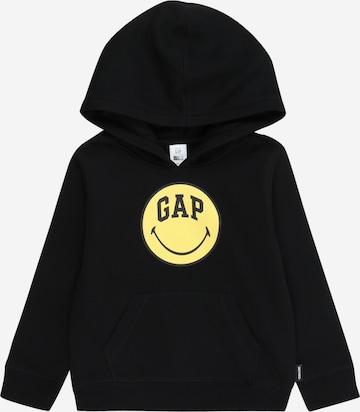 GAP Sweatshirt 'SMILEY' in Black: front