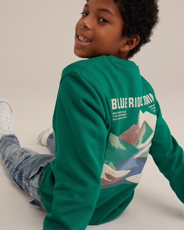 WE Fashion Sweatshirt in Green: front