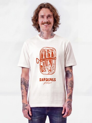 T-Shirt 'Sardines Portugal' Watapparel en blanc : devant