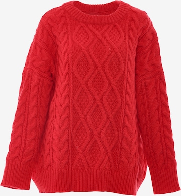 raudona MYMO Megztinis: priekis
