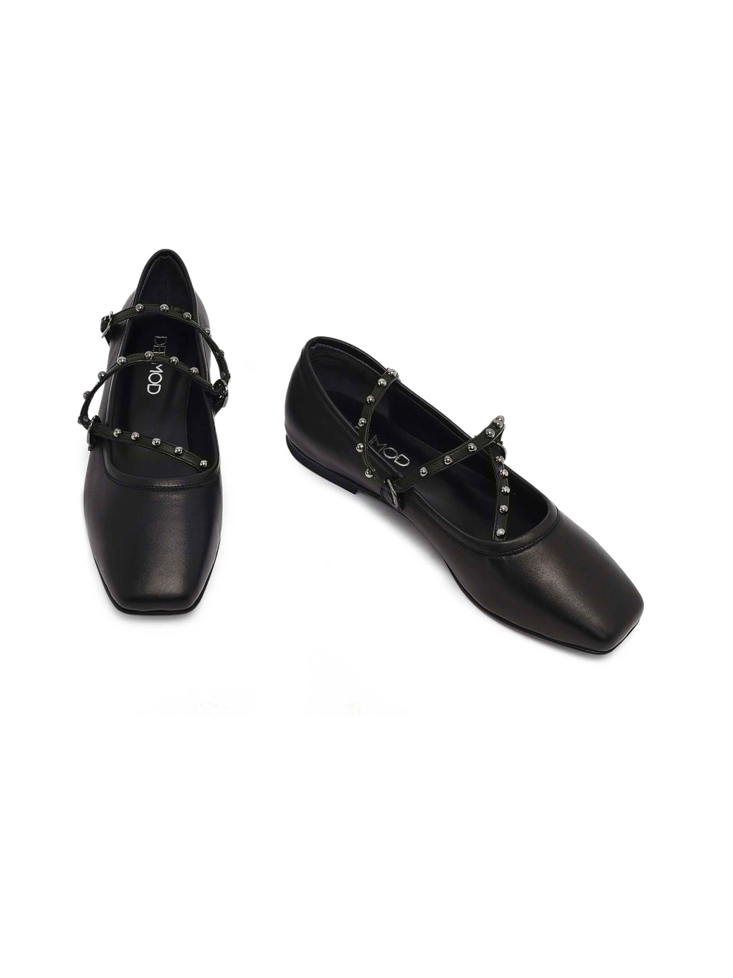 Derimod Riemchenballerina in Schwarz