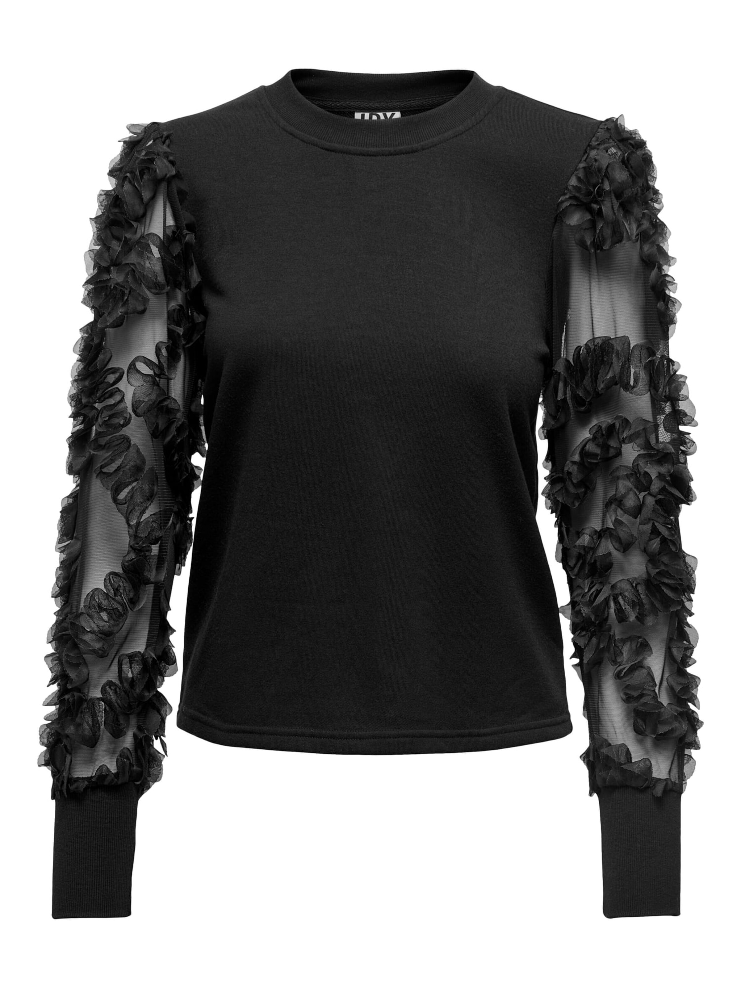 Jaqueline de Yong Sweatshirt 'Fairview' in Zwart: voorkant