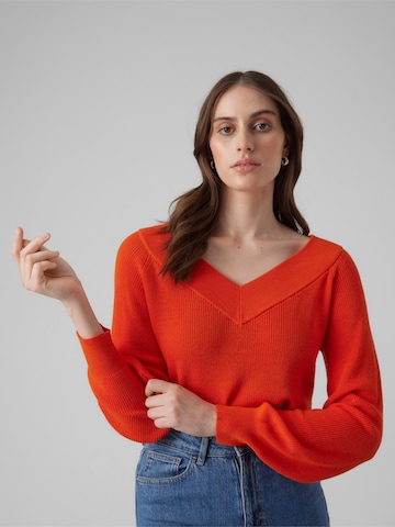 VERO MODA - Pullover 'NEW LEXSUN' em vermelho