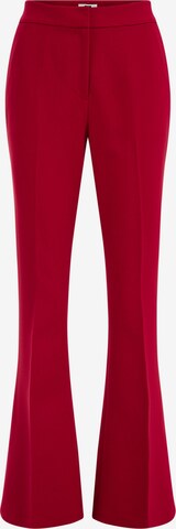 Flared Pantaloni con piega frontale di WE Fashion in rosso: frontale