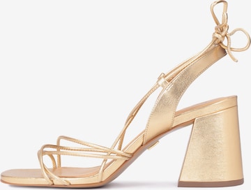 Kazar Strap Sandals in Gold: front